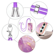 Load image into Gallery viewer, Electroplating Marble Dual-side IMD Phone Case with Lanyard