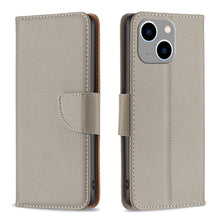 Load image into Gallery viewer, Litchi Texture Pure Color Flip Leather Phone Case, For iPhone 15 Plus, For iPhone 15