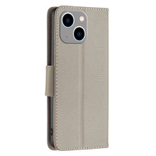 Load image into Gallery viewer, Litchi Texture Pure Color Flip Leather Phone Case, For iPhone 15 Plus, For iPhone 15