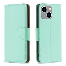 Load image into Gallery viewer, Litchi Texture Pure Color Flip Leather Phone Case, For iPhone 15 Plus, For iPhone 15