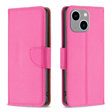 Load image into Gallery viewer, Litchi Texture Pure Color Flip Leather Phone Case, For iPhone 15 Plus, For iPhone 15