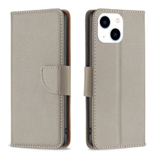 Load image into Gallery viewer, Litchi Texture Pure Color Flip Leather Phone Case, For iPhone 15 Plus, For iPhone 15