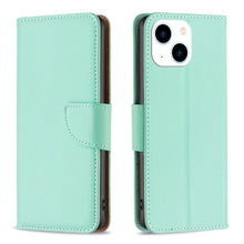 Load image into Gallery viewer, Litchi Texture Pure Color Flip Leather Phone Case, For iPhone 15 Plus, For iPhone 15