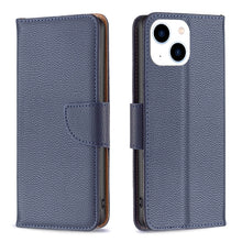 Load image into Gallery viewer, Litchi Texture Pure Color Flip Leather Phone Case, For iPhone 15 Plus, For iPhone 15