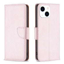 Load image into Gallery viewer, Litchi Texture Pure Color Flip Leather Phone Case, For iPhone 15 Plus, For iPhone 15