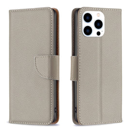 Litchi Texture Pure Color Flip Leather Phone Case, For iPhone 16 Pro Max, For iPhone 16 Pro, For iPhone 16 Plus, For iPhone 16, For iPhone 15 Pro Max, For iPhone 15 Pro