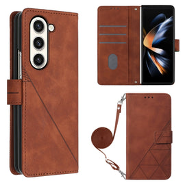 Crossbody 3D Embossed Flip Leather Phone Case, For Samsung Galaxy Z Fold5 5G, For Samsung Galaxy A25 5G / A24, For Samsung Galaxy A15, For Samsung Galaxy S23 FE 5G, For Samsung Galaxy A05, For Samsung Galaxy Z Flip5 5G, For Samsung Galaxy A05s