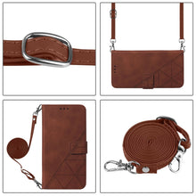 Load image into Gallery viewer, Crossbody 3D Embossed Flip Leather Phone Case