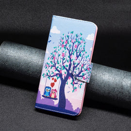 Colored Drawing Pattern Flip Leather Phone Case, For iPhone 16 Pro Max, For iPhone 16 Pro, For iPhone 16 Plus, For iPhone 16