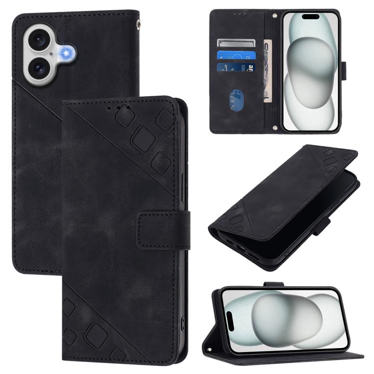 Skin-feel Embossed Leather Phone Case, For iPhone 18 Pro / 17 Pro, For iPhone 18 Pro Max / 17 Pro Max, For iPhone 17, For iPhone Air, For iPhone SE 2024, For iPhone 16 Pro Max, For iPhone 16 Pro, For iPhone 16 Plus