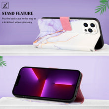 Load image into Gallery viewer, PT003 Marble Pattern Flip Leather Phone Case, For iPhone 15 Pro Max, For iPhone 15 Pro, For iPhone 15 Plus, For iPhone 15, For iPod Touch 7 / 6 / 5