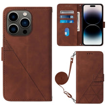 Load image into Gallery viewer, Crossbody 3D Embossed Flip Leather Phone Case, For iPhone 16, For iPhone 15 Pro Max, For iPhone 15 Pro, For iPhone 15 Plus, For iPhone 15, For iPod Touch 7 / 6 / 5