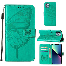 Load image into Gallery viewer, Embossed Butterfly Leather Phone Case, For iPhone 16 Pro, For iPhone 16 Plus, For iPhone 16, For iPhone 15 Pro Max, For iPhone 15 Pro, For iPhone 15 Plus