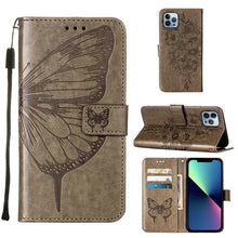Load image into Gallery viewer, Embossed Butterfly Leather Phone Case, For iPhone 16 Pro, For iPhone 16 Plus, For iPhone 16, For iPhone 15 Pro Max, For iPhone 15 Pro, For iPhone 15 Plus