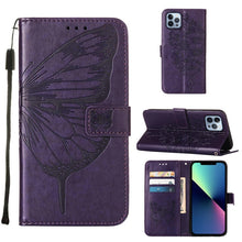 Load image into Gallery viewer, Embossed Butterfly Leather Phone Case, For iPhone 16 Pro, For iPhone 16 Plus, For iPhone 16, For iPhone 15 Pro Max, For iPhone 15 Pro, For iPhone 15 Plus