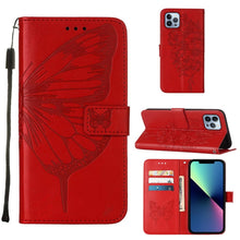Load image into Gallery viewer, Embossed Butterfly Leather Phone Case, For iPhone 16 Pro, For iPhone 16 Plus, For iPhone 16, For iPhone 15 Pro Max, For iPhone 15 Pro, For iPhone 15 Plus