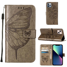 Load image into Gallery viewer, Embossed Butterfly Leather Phone Case, For iPhone 16 Pro, For iPhone 16 Plus, For iPhone 16, For iPhone 15 Pro Max, For iPhone 15 Pro, For iPhone 15 Plus