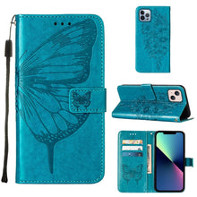 Load image into Gallery viewer, Embossed Butterfly Leather Phone Case, For iPhone 15, For iPod Touch 7 / 6 / 5