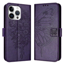 Load image into Gallery viewer, Embossed Butterfly Leather Phone Case, For iPhone 17e / 16e, For iPhone 17 Pro Max, For iPhone 17 Pro, For iPhone 17, For iPhone Air, For iPhone 16 Pro Max