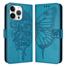 Load image into Gallery viewer, Embossed Butterfly Leather Phone Case, For iPhone 17e / 16e, For iPhone 17 Pro Max, For iPhone 17 Pro, For iPhone 17, For iPhone Air, For iPhone 16 Pro Max