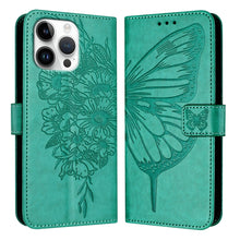 Load image into Gallery viewer, Embossed Butterfly Leather Phone Case, For iPhone 17e / 16e, For iPhone 17 Pro Max, For iPhone 17 Pro, For iPhone 17, For iPhone Air, For iPhone 16 Pro Max