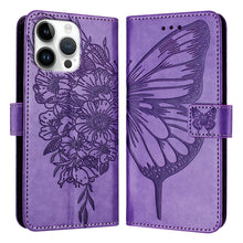 Load image into Gallery viewer, Embossed Butterfly Leather Phone Case, For iPhone 17e / 16e, For iPhone 17 Pro Max, For iPhone 17 Pro, For iPhone 17, For iPhone Air, For iPhone 16 Pro Max
