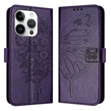 Load image into Gallery viewer, Embossed Butterfly Leather Phone Case, For iPhone 16 Pro, For iPhone 16 Plus, For iPhone 16, For iPhone 15 Pro Max, For iPhone 15 Pro, For iPhone 15 Plus