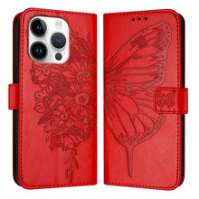 Load image into Gallery viewer, Embossed Butterfly Leather Phone Case, For iPhone 16 Pro, For iPhone 16 Plus, For iPhone 16, For iPhone 15 Pro Max, For iPhone 15 Pro, For iPhone 15 Plus
