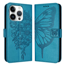 Load image into Gallery viewer, Embossed Butterfly Leather Phone Case, For iPhone 16 Pro, For iPhone 16 Plus, For iPhone 16, For iPhone 15 Pro Max, For iPhone 15 Pro, For iPhone 15 Plus