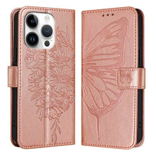 Load image into Gallery viewer, Embossed Butterfly Leather Phone Case, For iPhone 16 Pro, For iPhone 16 Plus, For iPhone 16, For iPhone 15 Pro Max, For iPhone 15 Pro, For iPhone 15 Plus