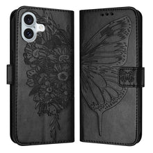 Load image into Gallery viewer, Embossed Butterfly Leather Phone Case, For iPhone 16 Pro, For iPhone 16 Plus, For iPhone 16, For iPhone 15 Pro Max, For iPhone 15 Pro, For iPhone 15 Plus