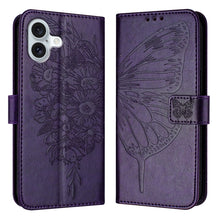Load image into Gallery viewer, Embossed Butterfly Leather Phone Case, For iPhone 16 Pro, For iPhone 16 Plus, For iPhone 16, For iPhone 15 Pro Max, For iPhone 15 Pro, For iPhone 15 Plus