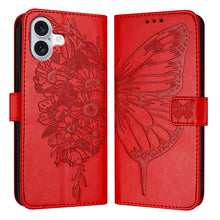 Load image into Gallery viewer, Embossed Butterfly Leather Phone Case, For iPhone 16 Pro, For iPhone 16 Plus, For iPhone 16, For iPhone 15 Pro Max, For iPhone 15 Pro, For iPhone 15 Plus