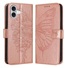 Load image into Gallery viewer, Embossed Butterfly Leather Phone Case, For iPhone 16 Pro, For iPhone 16 Plus, For iPhone 16, For iPhone 15 Pro Max, For iPhone 15 Pro, For iPhone 15 Plus