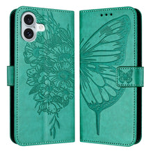 Load image into Gallery viewer, Embossed Butterfly Leather Phone Case, For iPhone 16 Pro, For iPhone 16 Plus, For iPhone 16, For iPhone 15 Pro Max, For iPhone 15 Pro, For iPhone 15 Plus
