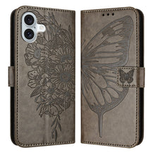 Load image into Gallery viewer, Embossed Butterfly Leather Phone Case, For iPhone 16 Pro, For iPhone 16 Plus, For iPhone 16, For iPhone 15 Pro Max, For iPhone 15 Pro, For iPhone 15 Plus