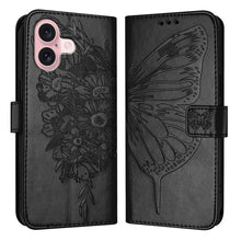 Load image into Gallery viewer, Embossed Butterfly Leather Phone Case, For iPhone 16 Pro, For iPhone 16 Plus, For iPhone 16, For iPhone 15 Pro Max, For iPhone 15 Pro, For iPhone 15 Plus