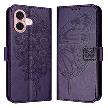 Load image into Gallery viewer, Embossed Butterfly Leather Phone Case, For iPhone 16 Pro, For iPhone 16 Plus, For iPhone 16, For iPhone 15 Pro Max, For iPhone 15 Pro, For iPhone 15 Plus