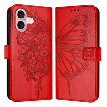 Load image into Gallery viewer, Embossed Butterfly Leather Phone Case, For iPhone 16 Pro, For iPhone 16 Plus, For iPhone 16, For iPhone 15 Pro Max, For iPhone 15 Pro, For iPhone 15 Plus
