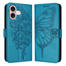 Load image into Gallery viewer, Embossed Butterfly Leather Phone Case, For iPhone 16 Pro, For iPhone 16 Plus, For iPhone 16, For iPhone 15 Pro Max, For iPhone 15 Pro, For iPhone 15 Plus