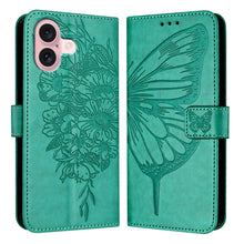 Load image into Gallery viewer, Embossed Butterfly Leather Phone Case, For iPhone 16 Pro, For iPhone 16 Plus, For iPhone 16, For iPhone 15 Pro Max, For iPhone 15 Pro, For iPhone 15 Plus