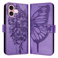 Load image into Gallery viewer, Embossed Butterfly Leather Phone Case, For iPhone 16 Pro, For iPhone 16 Plus, For iPhone 16, For iPhone 15 Pro Max, For iPhone 15 Pro, For iPhone 15 Plus