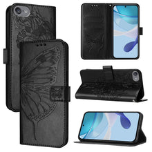 Load image into Gallery viewer, Embossed Butterfly Leather Phone Case, For iPhone 15, For iPod Touch 7 / 6 / 5
