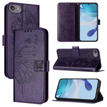 Load image into Gallery viewer, Embossed Butterfly Leather Phone Case, For iPhone 15, For iPod Touch 7 / 6 / 5
