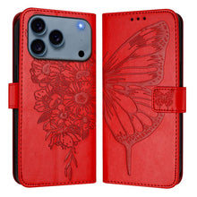Load image into Gallery viewer, Embossed Butterfly Leather Phone Case, For iPhone 17e / 16e, For iPhone 17 Pro Max, For iPhone 17 Pro, For iPhone 17, For iPhone Air, For iPhone 16 Pro Max