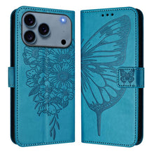Load image into Gallery viewer, Embossed Butterfly Leather Phone Case, For iPhone 17e / 16e, For iPhone 17 Pro Max, For iPhone 17 Pro, For iPhone 17, For iPhone Air, For iPhone 16 Pro Max