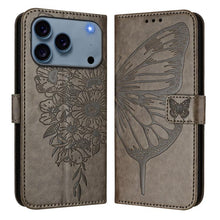 Load image into Gallery viewer, Embossed Butterfly Leather Phone Case, For iPhone 17e / 16e, For iPhone 17 Pro Max, For iPhone 17 Pro, For iPhone 17, For iPhone Air, For iPhone 16 Pro Max