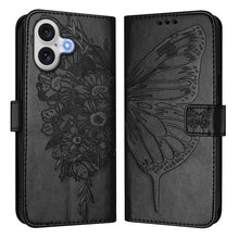 Load image into Gallery viewer, Embossed Butterfly Leather Phone Case, For iPhone 17e / 16e, For iPhone 17 Pro Max, For iPhone 17 Pro, For iPhone 17, For iPhone Air, For iPhone 16 Pro Max