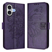 Load image into Gallery viewer, Embossed Butterfly Leather Phone Case, For iPhone 17e / 16e, For iPhone 17 Pro Max, For iPhone 17 Pro, For iPhone 17, For iPhone Air, For iPhone 16 Pro Max