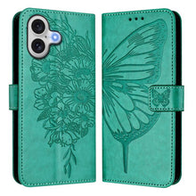 Load image into Gallery viewer, Embossed Butterfly Leather Phone Case, For iPhone 17e / 16e, For iPhone 17 Pro Max, For iPhone 17 Pro, For iPhone 17, For iPhone Air, For iPhone 16 Pro Max